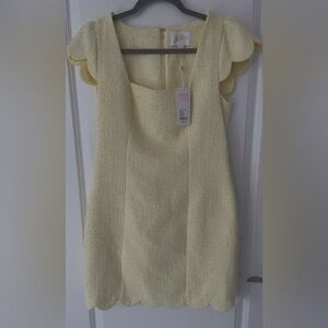 Lilly Pulitzer Lemon Mini Dress with Scalloped Edges